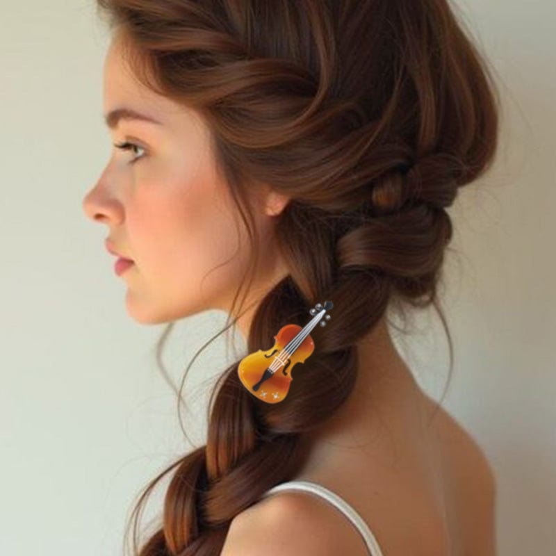 Small Sunset Violin Hair Clip | NueShiny&BubblesClub