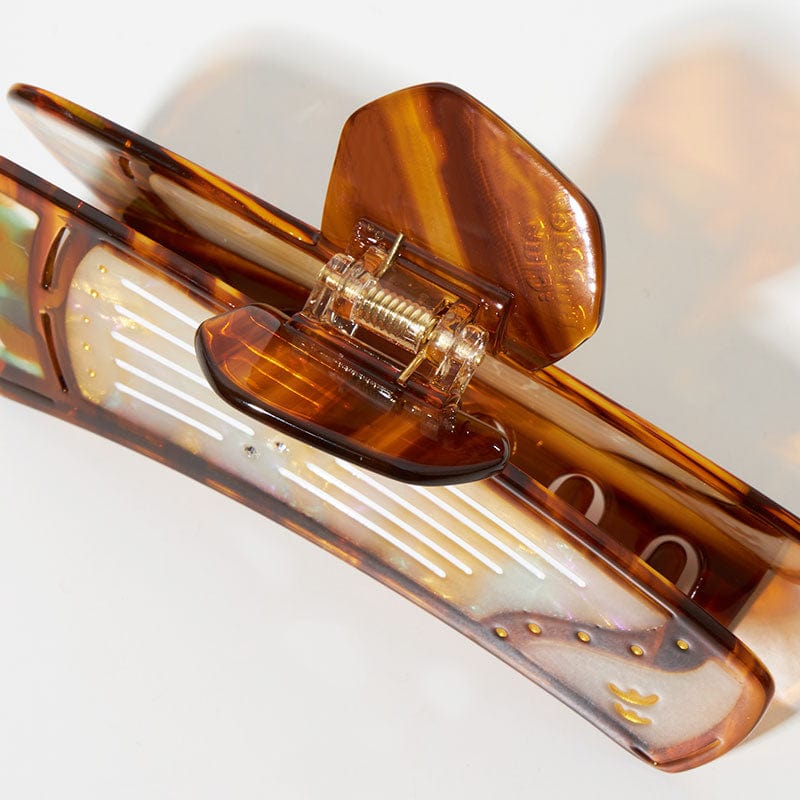Large Amber Crane – Zither Hair Claw Clips| NueShiny&BubblesClub
