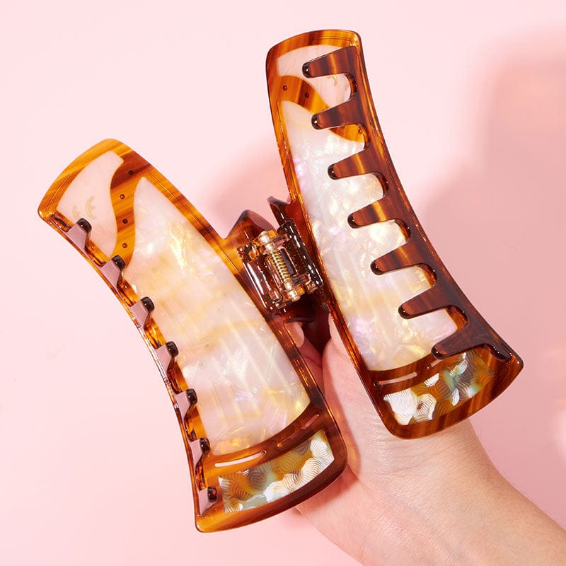 Large Amber Crane – Zither Hair Claw Clips| NueShiny&BubblesClub