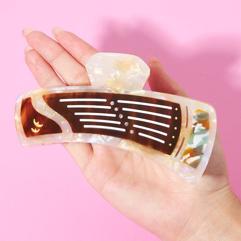Large Moonlit Crane – Zither Hair Claw Clips| NueShiny&BubblesClub