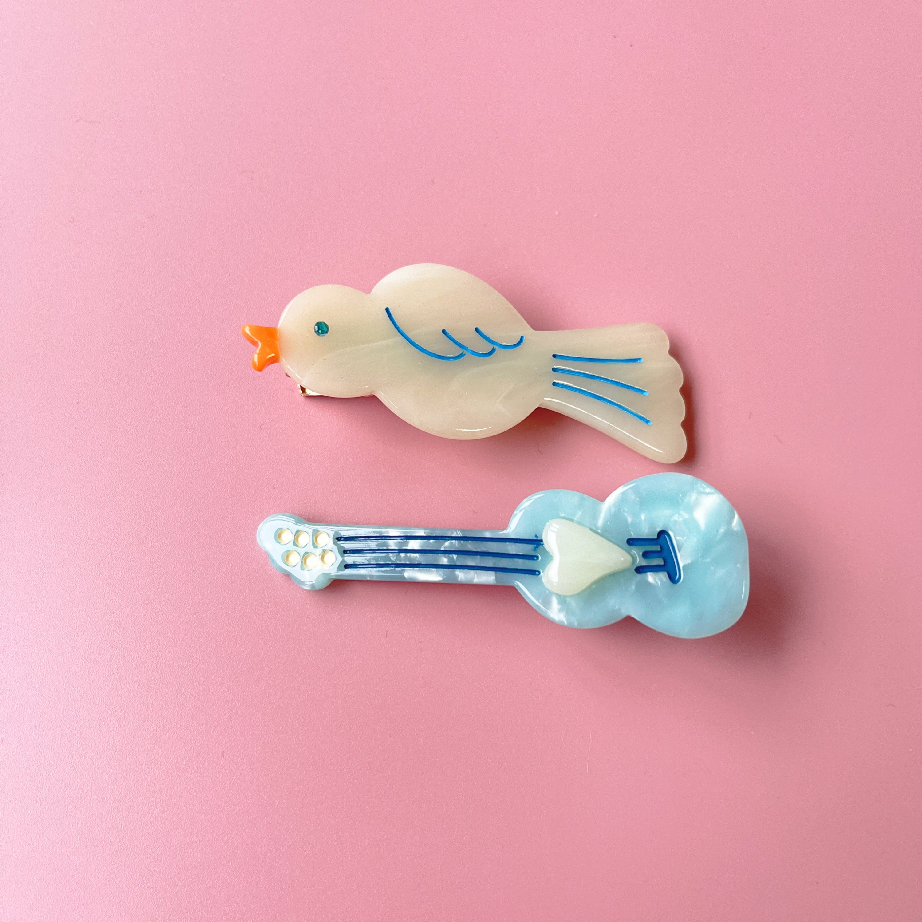 Guitar & Bird   Hair Clip Set | NueShiny & CLOUDY YUJIE