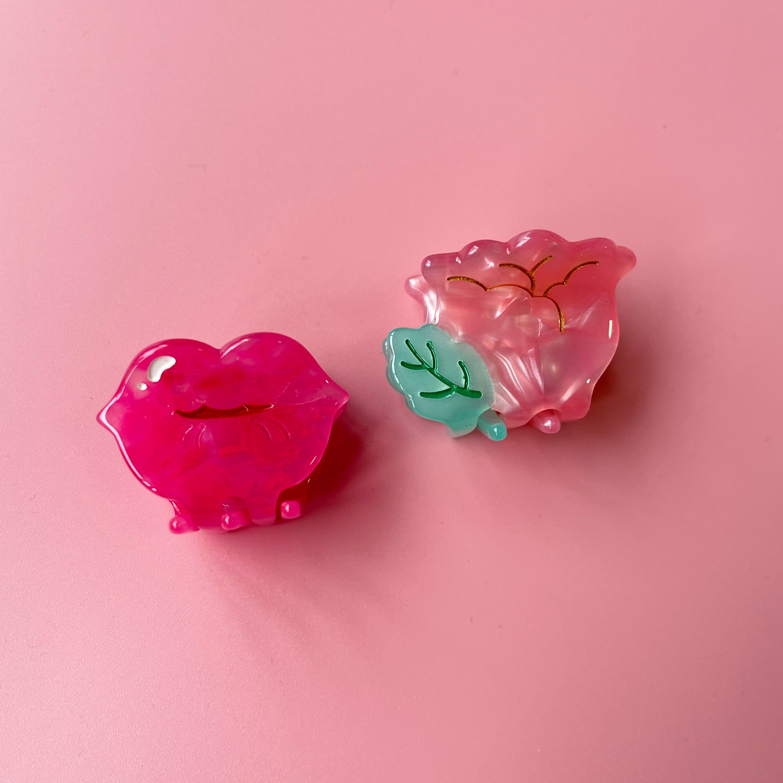 Rose & Lip Hair Clip Set | NueShiny & CLOUDY YUJIE