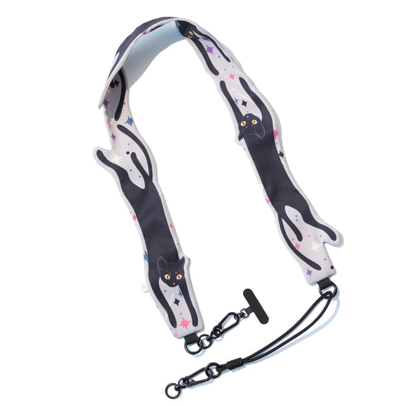 Black Cat Crossbody Phone Strap | NueShiny & PIPIZU