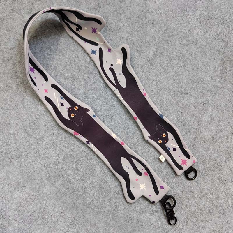 Black Cat Crossbody Phone Strap | NueShiny & PIPIZU