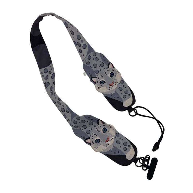 Snow Leopard Crossbody Phone Strap | NueShiny & PIPIZU