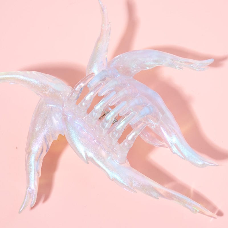 Iridescent Transparent Angel Hair Claw Clips | NueShiny&BurningMoon