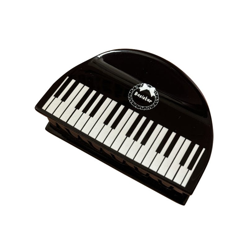 Medium Black And White Piano Hair Claw Clips | NueShiny & BASISTAR