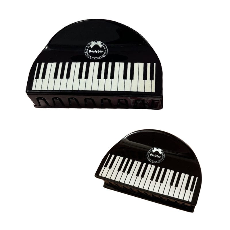 Black And White Piano Hair Claw Clips Set | NueShiny & BASISTAR