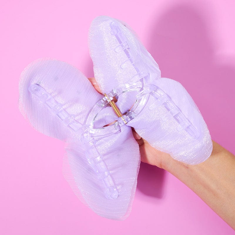 Jumbo Taro Purple Tulle Butterfly Hair Claw Clips | NueShiny & oziz