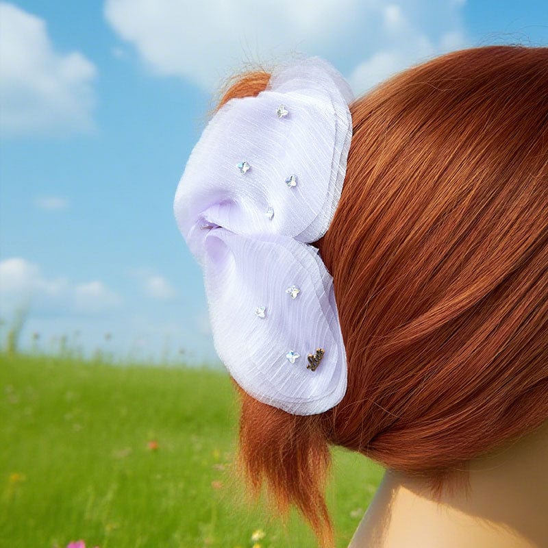 Jumbo Taro Purple Tulle Butterfly Hair Claw Clips | NueShiny & oziz