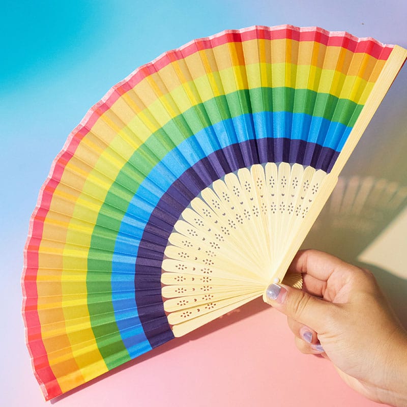 Rainbow Folding Fan | NueShiny