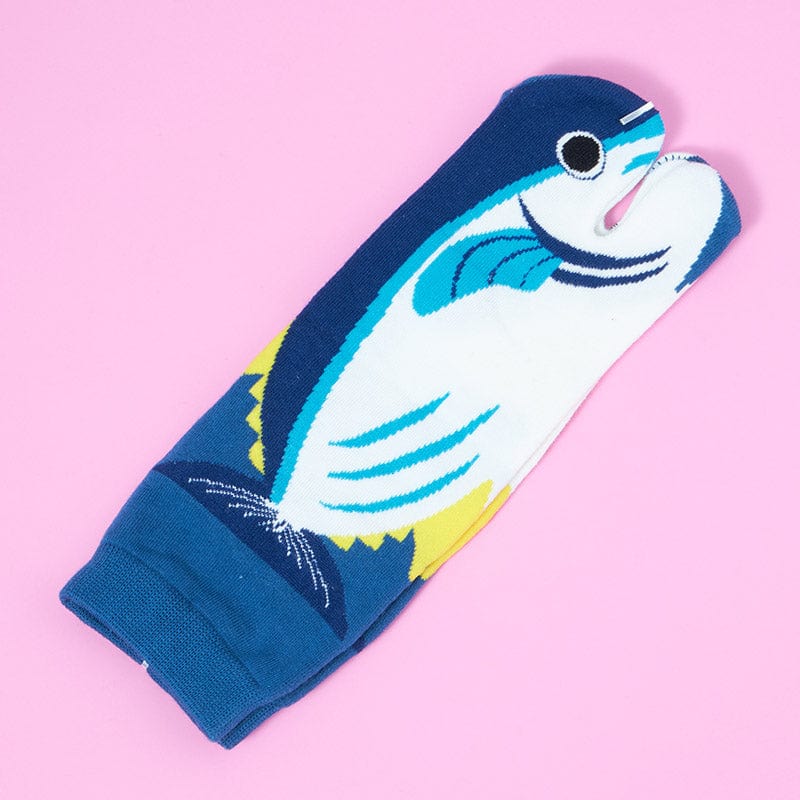 One Pair Of Pomfret Fish Two-Toe Grip Socks | NueShiny