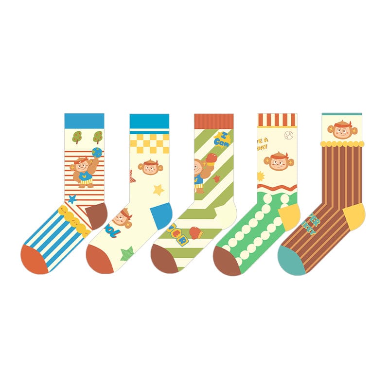 Five Pairs Of Monkey Socks | NueShiny