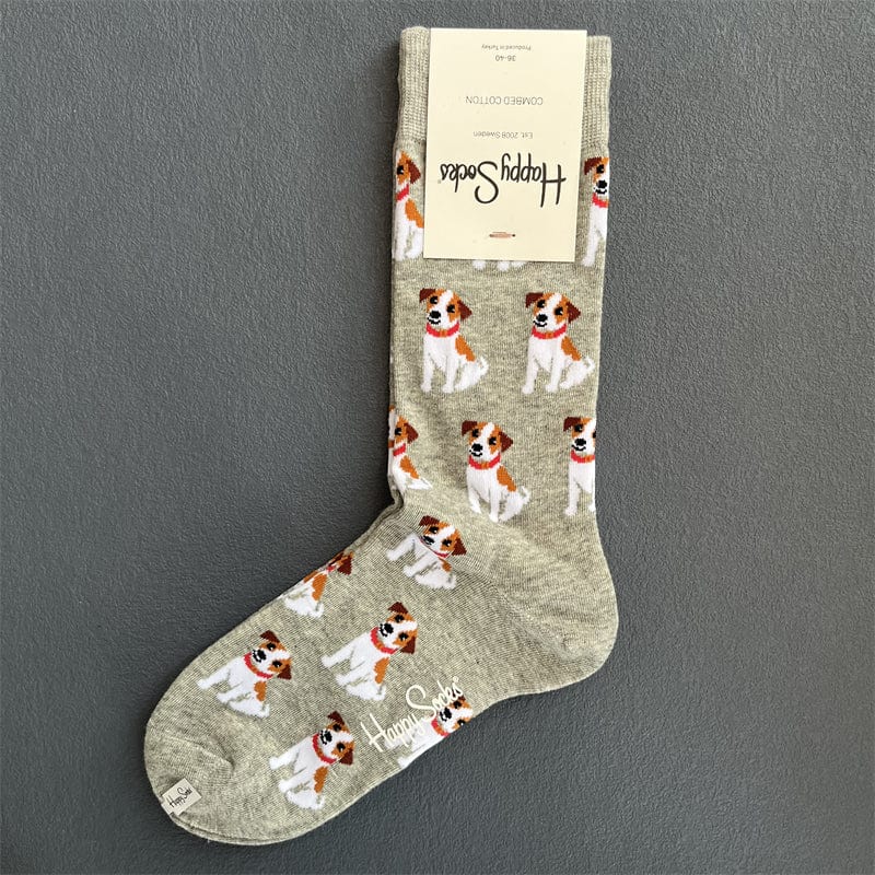 One Pair Of Gray Puppy Socks | NueShiny