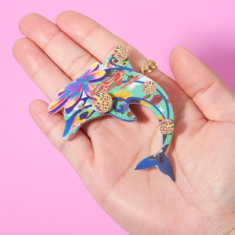 Medium Green Ripple Hair Clip | NueShiny & Strangefruit