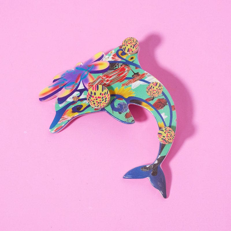Medium Green Ripple Hair Clip | NueShiny & Strangefruit