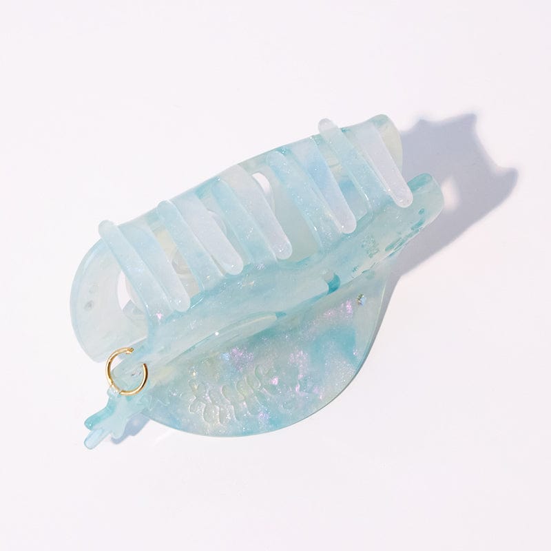 Medium Rippling Blue Shell Hair Claw Clips | NueShiny & Be warm  in