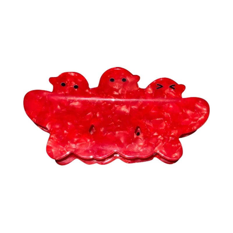 Large Red Familiar Hair Claw Clips | NueShiny