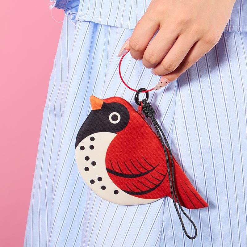 Northern Cardinal Zipper Coin Purse | NueShiny&PIPIZU