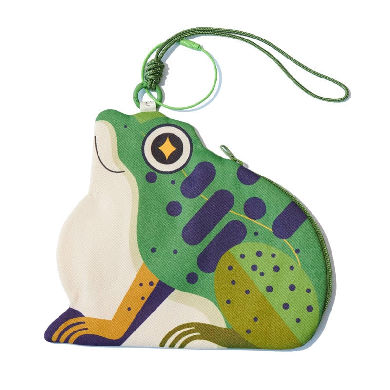 Green Frog & Money Frog Coin Purse with Strap | NueShiny & PIPIZU