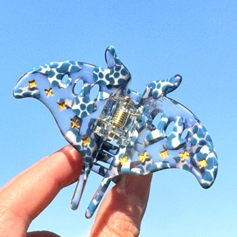 Small Manta Ray Lake Hair Claw Clips | NueShiny