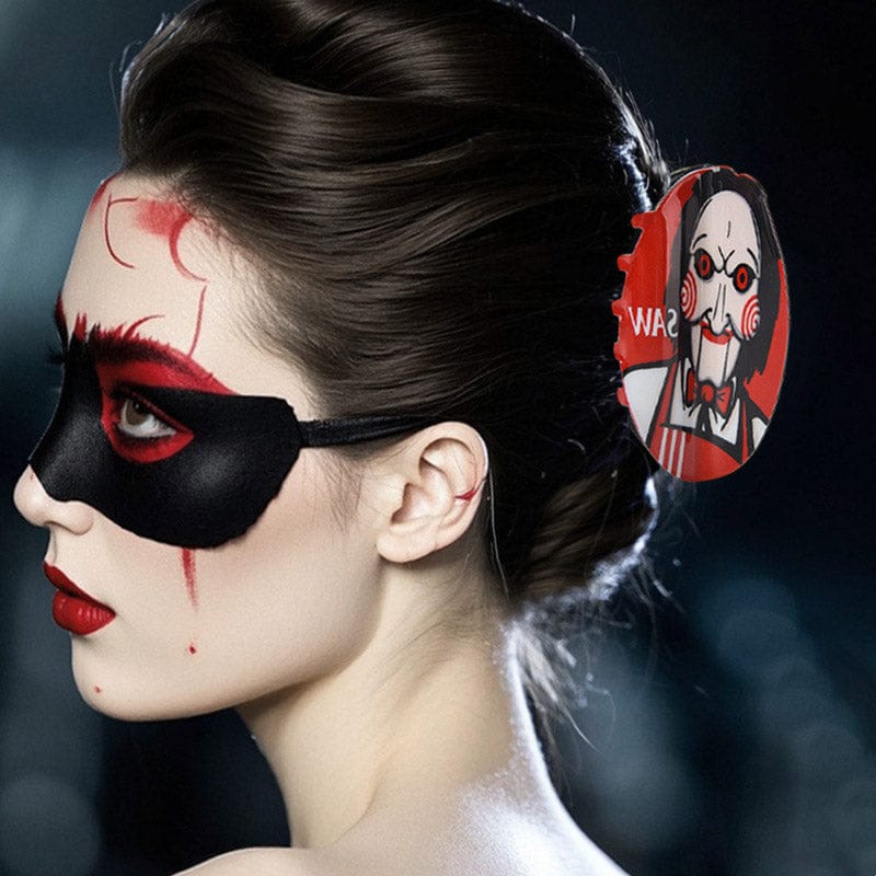 Medium Red Bow Tie Clown Puppet Hair Claw Clips | NueShiny