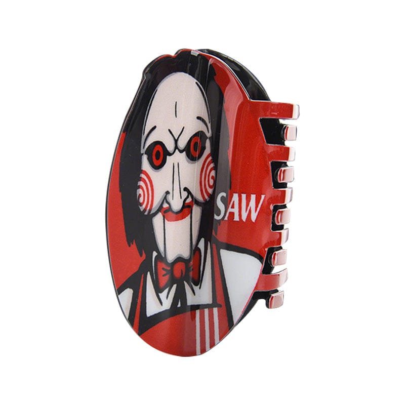 Medium Red Bow Tie Clown Puppet Hair Claw Clips | NueShiny