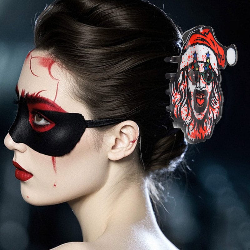 Medium Santa Hat Clown Hair Claw Clips | NueShiny