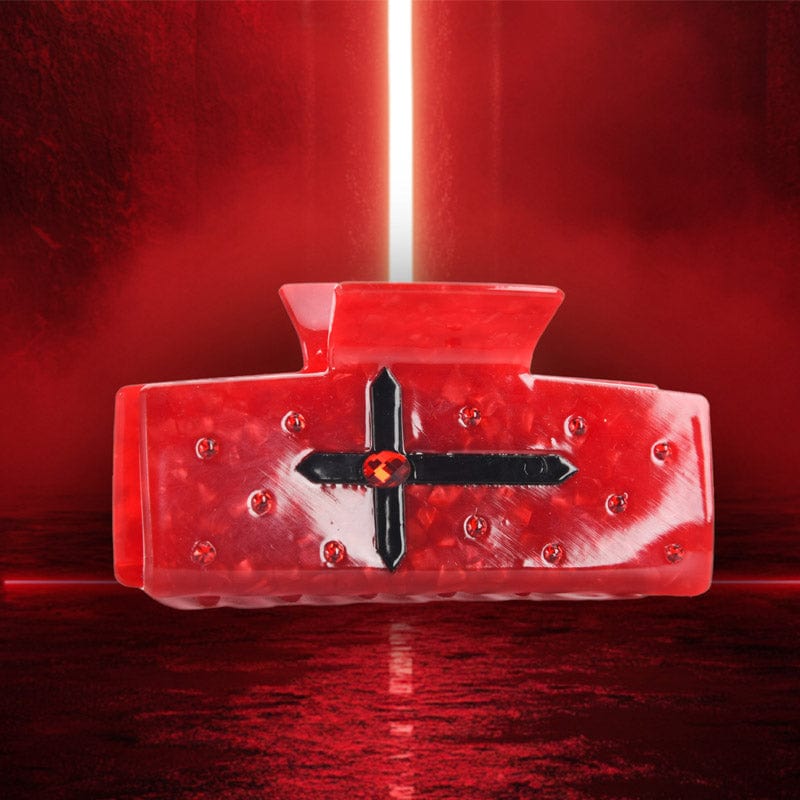 Medium Red Cross Hair Claw Clips | NueShiny