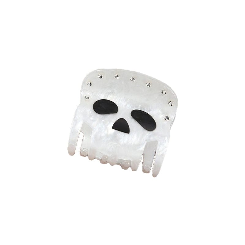 Mini White Skull Hair Claw Clips | NueShiny