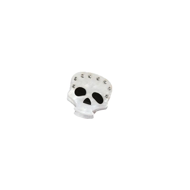 Mini White Skull Hair Claw Clips | NueShiny
