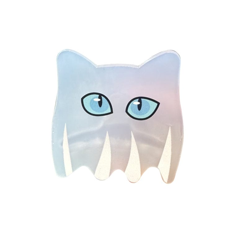 Small White Cat Ghost Hair Claw Clips | NueShiny