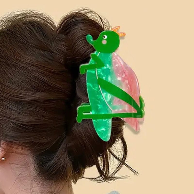 Medium Green Cricket Hair Claw Clips | NueShiny