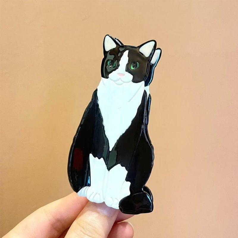 Medium Tuxedo Cat Hair Claw Clips | NueShiny