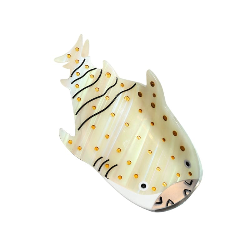 Large Beige Spotted Fish Hair Claw Clips | NueShiny