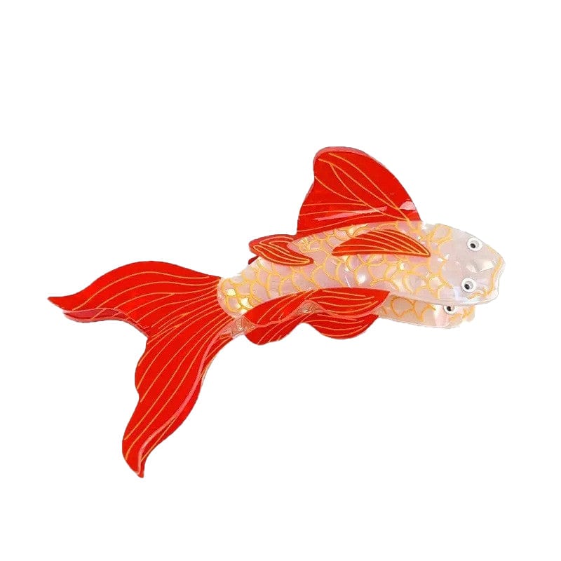 Large White Koi Hair Claw Clips | NueShiny