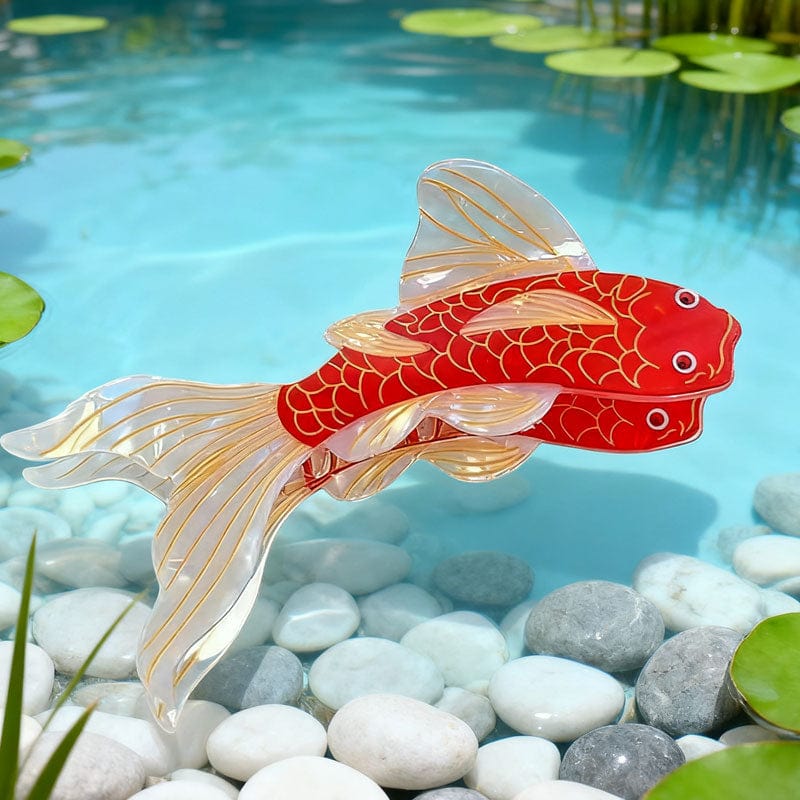 Large Red Koi Hair Claw Clips | NueShiny