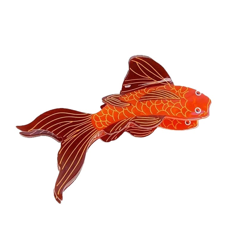 Large Maroon Koi Hair Claw Clips | NueShiny