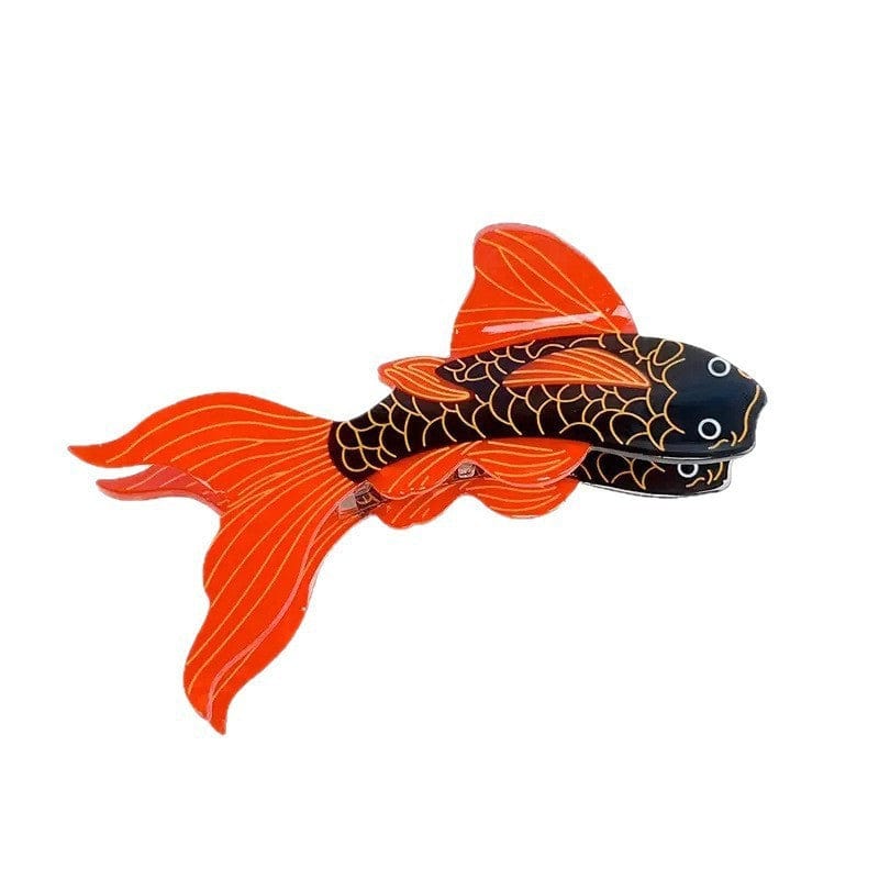 Large Black Koi Hair Claw Clips | NueShiny