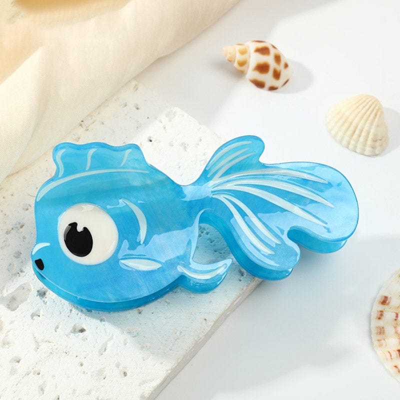 Large Sky Blue Cartoon Goldfish Hair Claw Clips | NueShiny