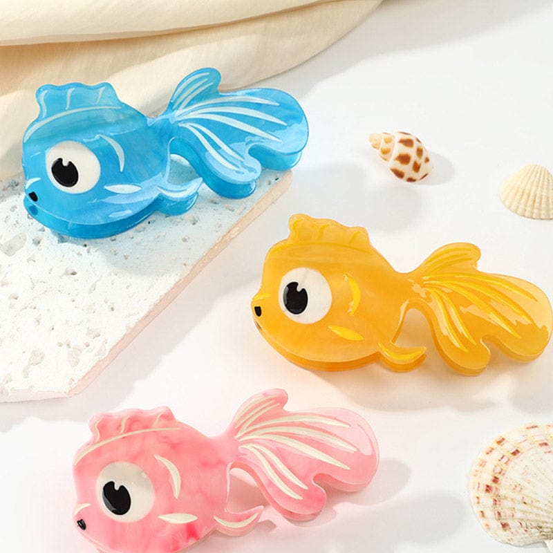 Large Sky Blue Cartoon Goldfish Hair Claw Clips | NueShiny
