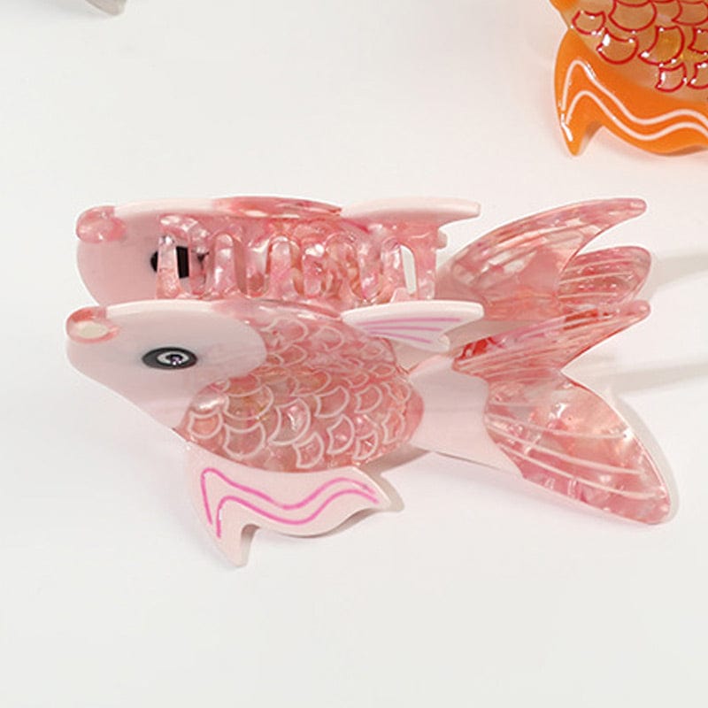 Large Pink Cartoon Goldfish Hair Claw Clips | NueShiny