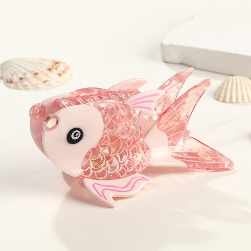 Large Pink Cartoon Goldfish Hair Claw Clips | NueShiny