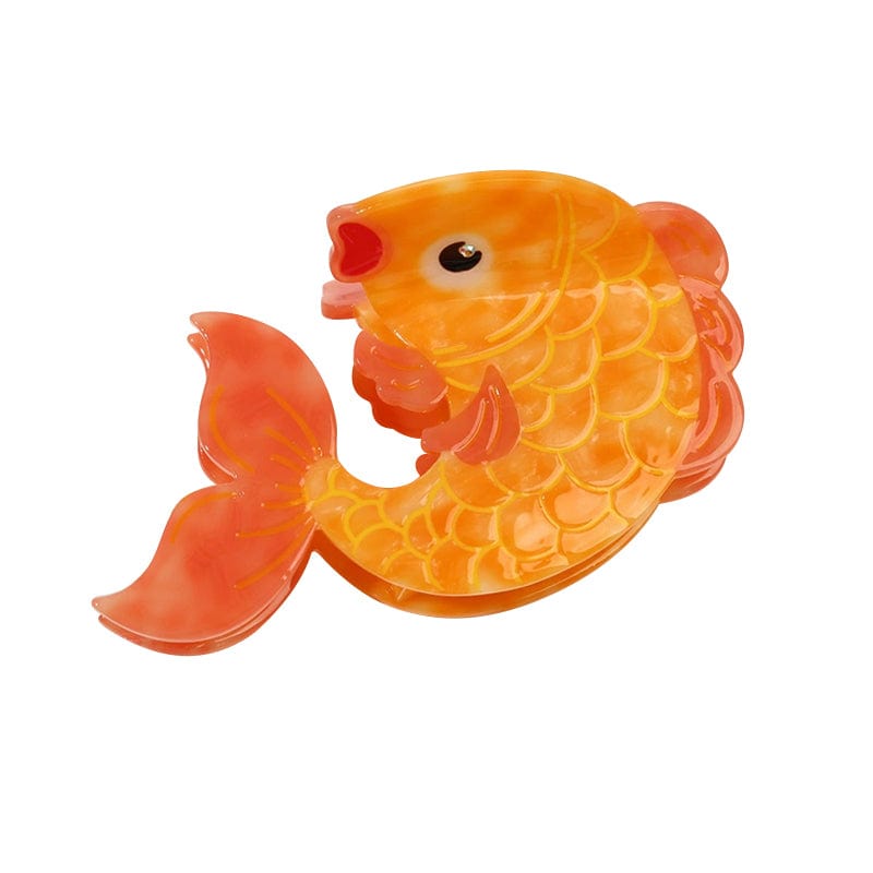Large Orange Koi Hair Claw Clips | NueShiny