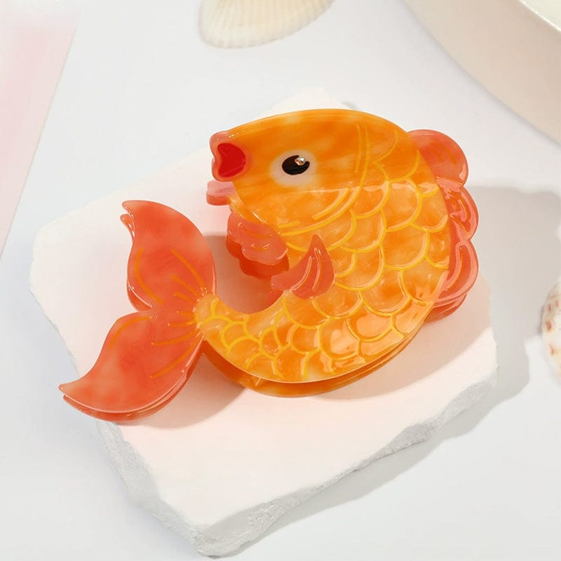 Large Orange Koi Hair Claw Clips | NueShiny