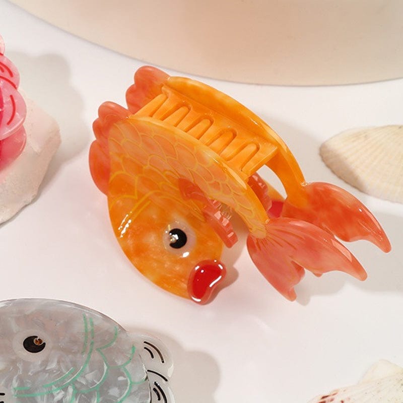 Large Orange Koi Hair Claw Clips | NueShiny