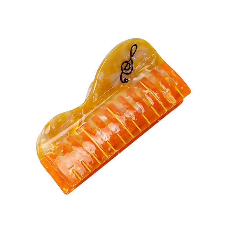 Medium Orange Piano Hair Claw Clips | NueShiny & Bubbles Club