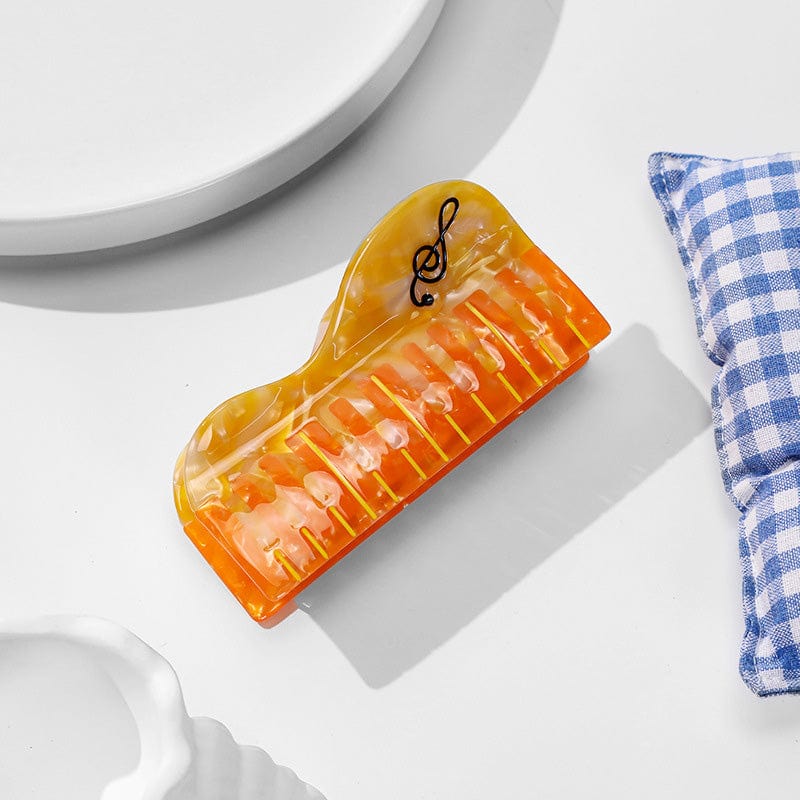 Medium Orange Piano Hair Claw Clips | NueShiny & Bubbles Club