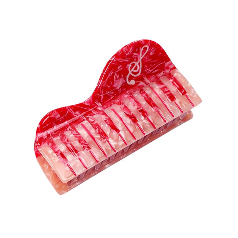 Medium Red Piano Hair Claw Clips | NueShiny & Bubbles Club