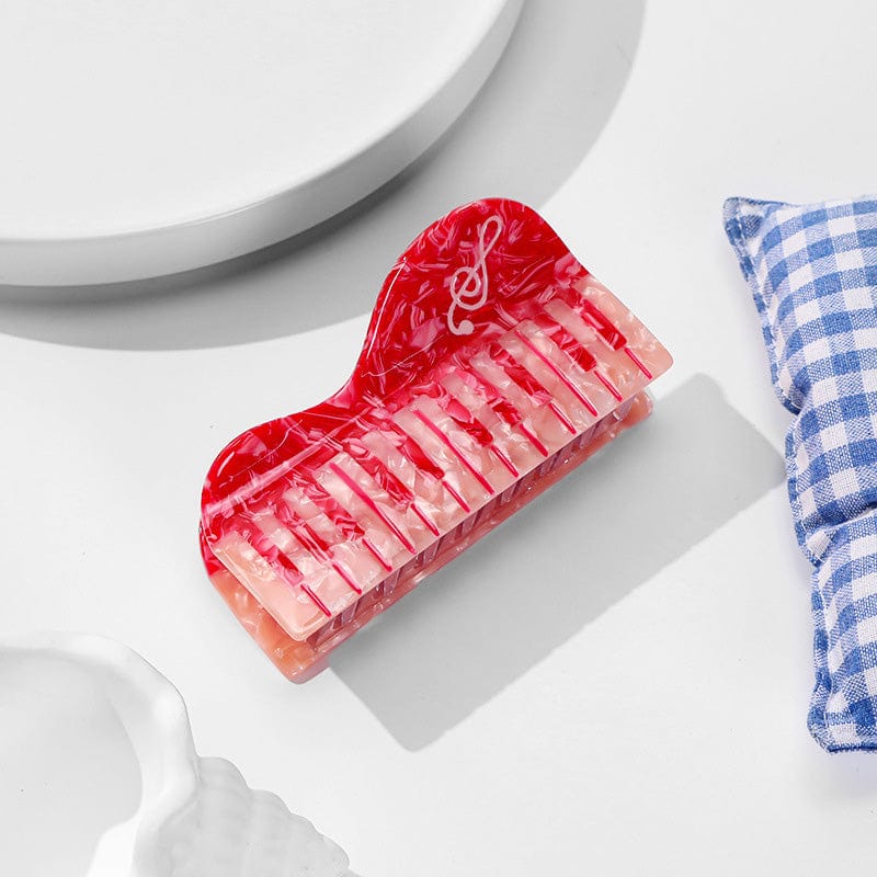 Medium Red Piano Hair Claw Clips | NueShiny & Bubbles Club